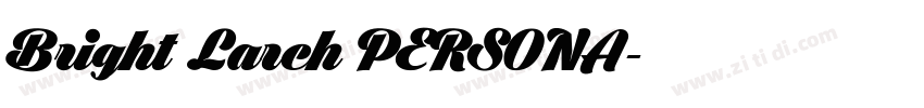 Bright Larch PERSONA字体转换 Bright Larch PERSONA字体转换